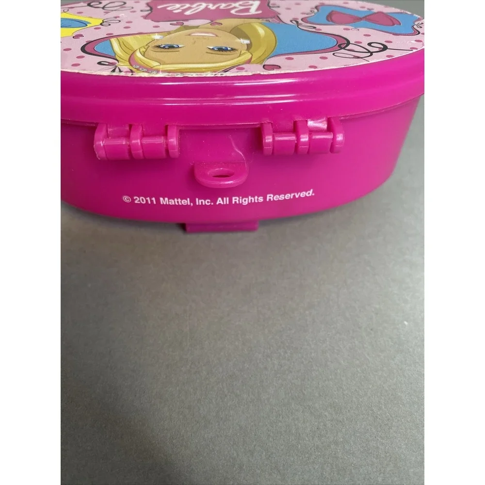 Barbie Mini Tackle Box Shakespeare Mattel Fishing Pink with Clip-on‎ Back 2011